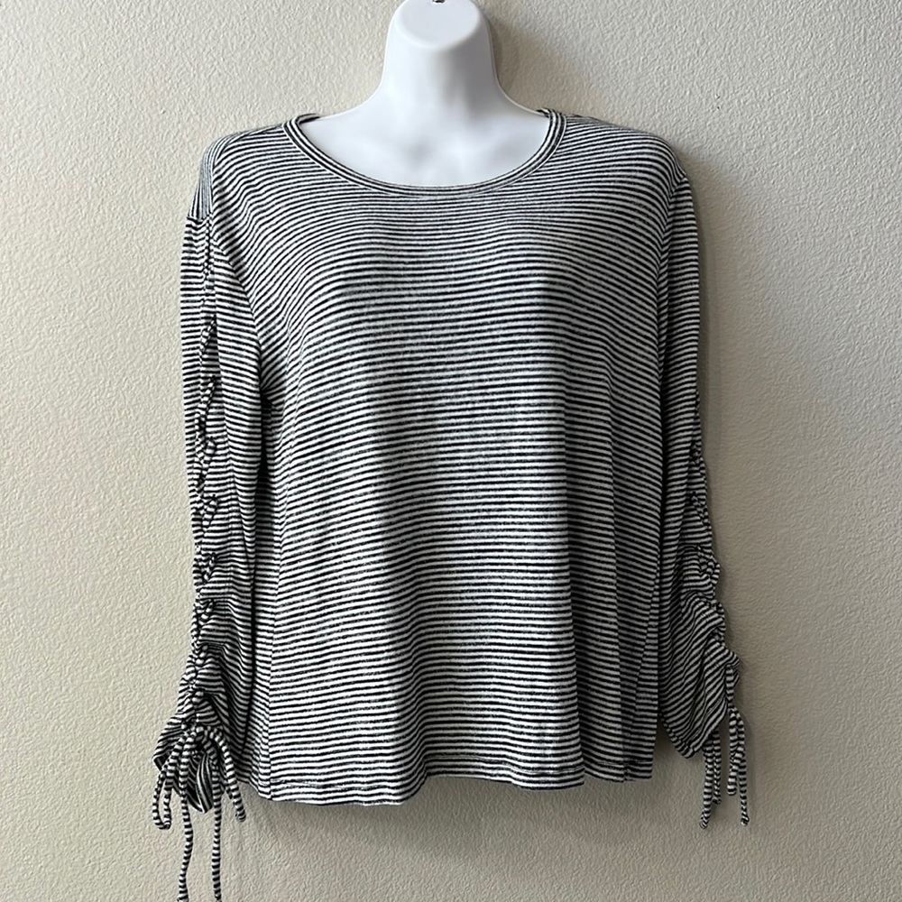 Black and white striped long sleeves Size medium.